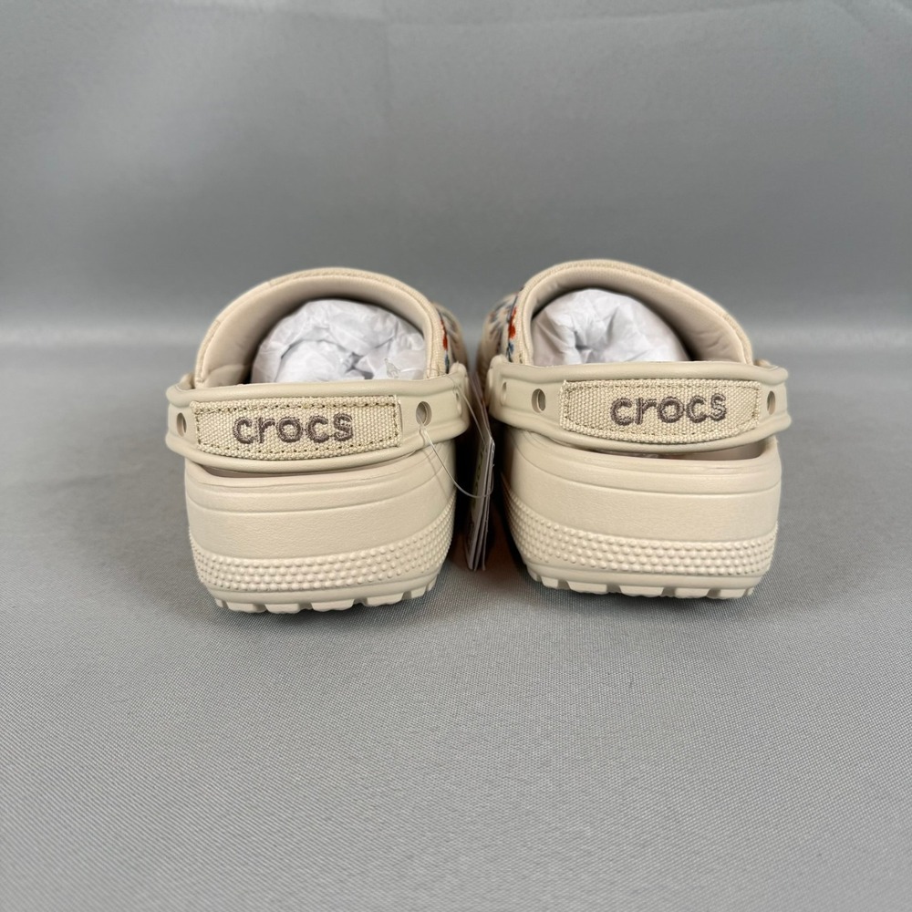 Crocs Classic Crafted Floral Clogs Womens 8 Frappe Unisex M6 212878-2MC New NWT - Picture 6 of 7